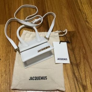 Jacquemus White Micro Mini Crossbody Bag